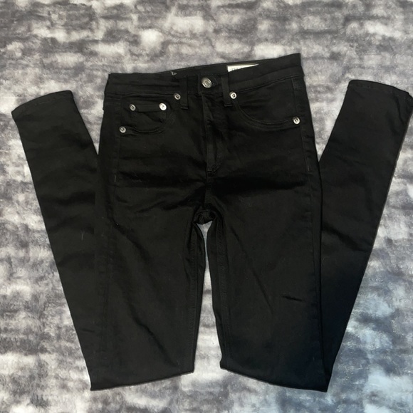 rag &  bone High Rise Skinny Black Jeans. - Picture 7 of 9